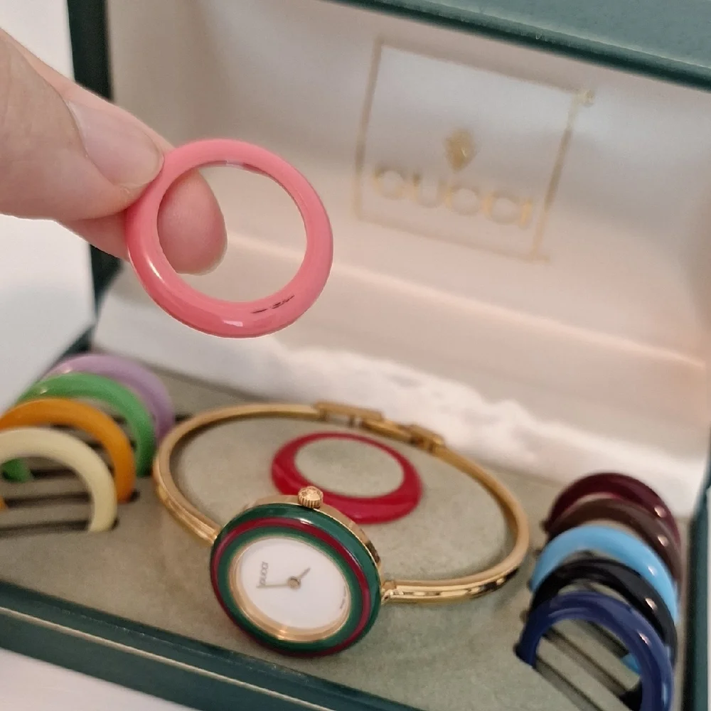 Gucci Women's Gold Watch with Colorful Bezels - Picture 5 of 8